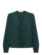 Sif Long Sleeve Blouse Green A-View