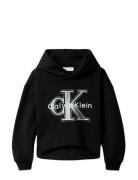 Festive Graphic Fleece Hoodie Black Calvin Klein