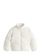 Flag Puffer Jacket Cream Tommy Hilfiger