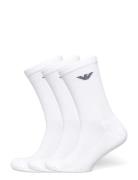 Men's Knit Short Socks White Emporio Armani
