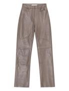 High Waist Leather Pants Brown REMAIN Birger Christensen