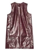 Mini Leather Dress Burgundy REMAIN Birger Christensen