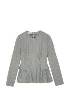 Long Sleeve Peplum Top Grey REMAIN Birger Christensen