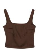 Fitted Top Brown REMAIN Birger Christensen