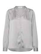 Slioana Blouse Ls Grey Soaked In Luxury