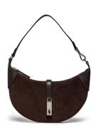 Polo Id Suede Mini Shoulder Bag Brown Polo Ralph Lauren