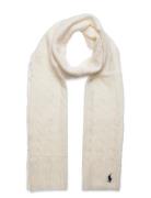 Cable-Knit Wool-Cashmere Scarf Cream Polo Ralph Lauren