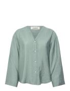 Slleodora Shirt Blouse Green Soaked In Luxury