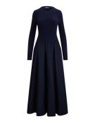Cable-Knit Poplin Dress Navy Polo Ralph Lauren