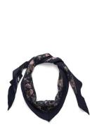 Floral Silk Twill Diamond Scarf Black Lauren Ralph Lauren