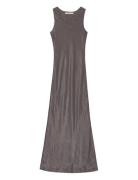 Maxi Check Dress Brown REMAIN Birger Christensen