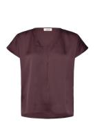 Slioana Marija Top Burgundy Soaked In Luxury