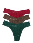 Hanky Panky Signature Lace, Low Rise Thong, 3 Pack Boxed Red Hanky Pan...