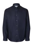Slmslimclark Shirt Ls Noos Navy Selected