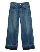 Cropped Flare Hem Detail Jeans Blue GANT