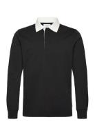 Baseball Polo L/S Black Lindbergh