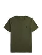 Custom Slim Fit Jersey Crewneck T-Shirt Green Polo Ralph Lauren