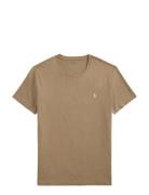 Custom Slim Fit Cotton T-Shirt Beige Polo Ralph Lauren