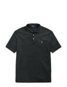 Custom Slim Fit Soft Cotton Polo Shirt Black Polo Ralph Lauren