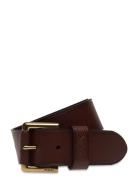 Signature Pony Leather Belt Brown Polo Ralph Lauren
