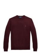 Slim Fit Washable Wool Crewneck Sweater Burgundy Polo Ralph Lauren