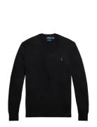 Slim Fit Washable Wool V-Neck Sweater Black Polo Ralph Lauren