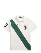 Custom Slim Fit Big Pony Mesh Polo Shirt White Polo Ralph Lauren