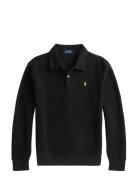 Brushed Fleece Polo-Collar Pullover Black Polo Ralph Lauren