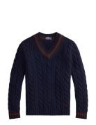 Wool-Cashmere Cricket Sweater Navy Polo Ralph Lauren