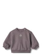 Sweatshirt L/S Embroidery Eliza Purple Wheat