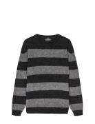 Alpaca Vilhelm Stripe Knit Black Mads Nørgaard