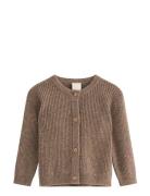 Cardigan Rib Wool Brown Lindex