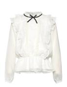Blus Med Volanger White Lindex