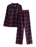 Pyjamasset I Flanell Navy Lindex