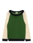Colour Block Blouse Green FUB
