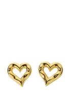 Puff Heart Earrings Gold Gold Syster P