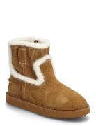 Fur-Effect Suede Ankle Boots Brown Mango