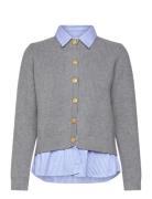 Combined Knitted Cardigan Grey Mango