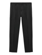 Slim-Fit Thermolite® Flannel Trousers Black Mango