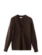 Knitted Wool Blend Cardigan Brown Mango
