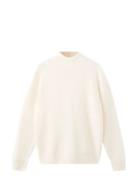 100% Wool Turtleneck Sweater Cream Mango