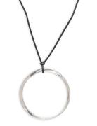 Hoop Pendant Necklace Silver Mango