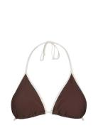 Contrast Bel Bikini Top Brown Becksöndergaard