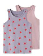 Nmftank Top 2P Lavender Hearts Noos Grey Name It