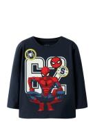 Nmmdeep Spider Ls Nreg Top Box Noos Mar Navy Name It