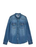 Vmmaria Ls Denim Slim Shirt Mix New Noos Blue Vero Moda