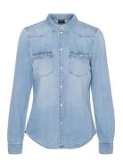 Vmmaria Ls Denim Slim Shirt Mix New Noos Blue Vero Moda