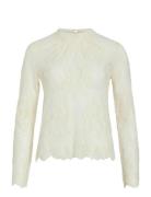 Vicarrie L/S Lace Top Cream Vila