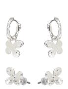 Ajani Earrings 2-In-1 Set, Silver-Plated Silver Pilgrim