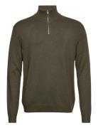 Ecovero Half Zip L/S Knit Green Lindbergh